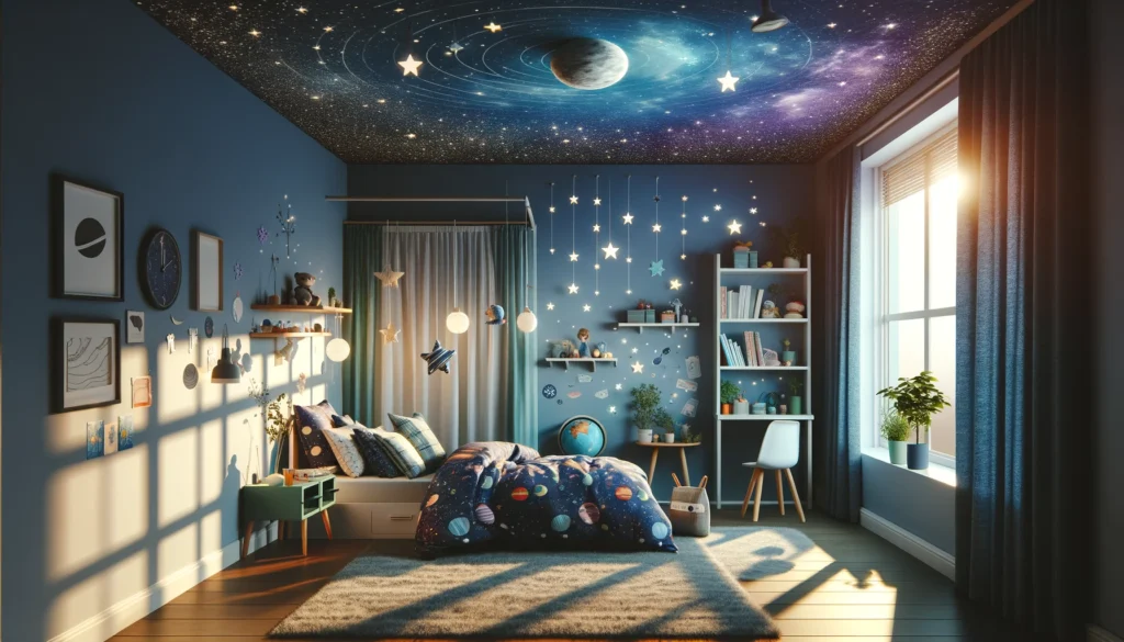 10 Façons de décorer la chambre son enfant à la thème de l'espace