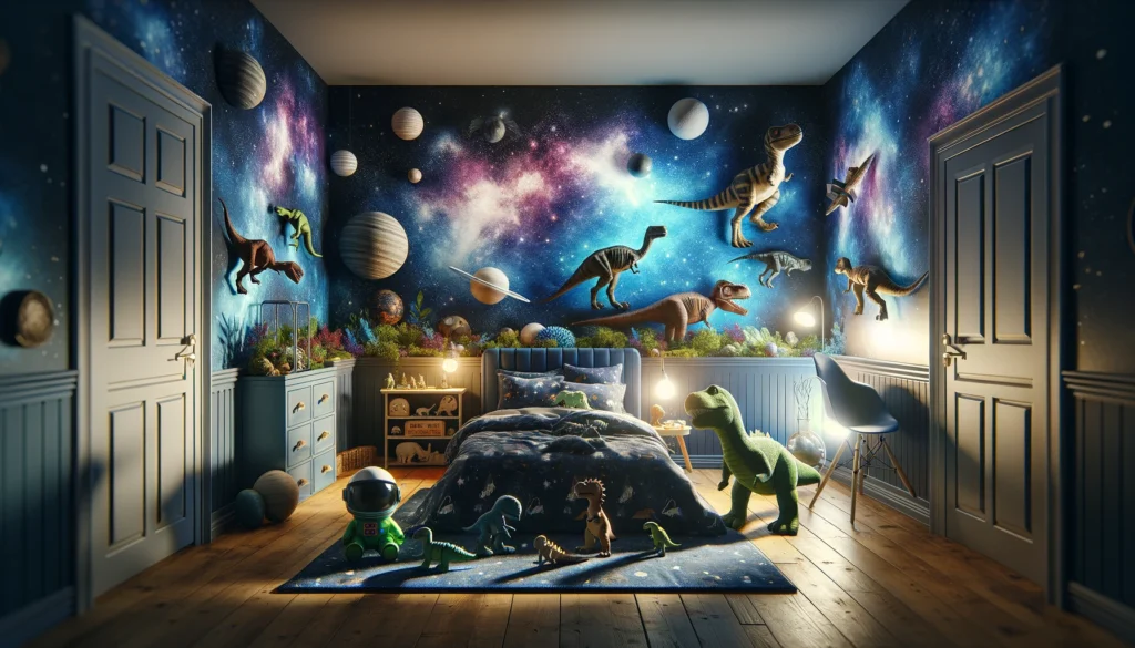 Créez un univers magique pour votre enfant - Mêler les Dinosaures & l'Astronomie